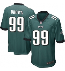 Men's Nike Philadelphia Eagles #99 Jerome Brown Game Midnight Green Team Color NFL Jersey