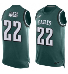 Men's Nike Philadelphia Eagles #22 Sidney Jones Limited Midnight Green Player Name & Number Tank Top NFL Jersey