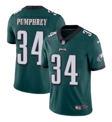 Men's Nike Philadelphia Eagles #34 Donnel Pumphrey Midnight Green Team Color Vapor Untouchable Limited Player NFL Jersey