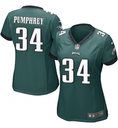 Women's Nike Philadelphia Eagles #34 Donnel Pumphrey Game Midnight Green Team Color NFL Jersey