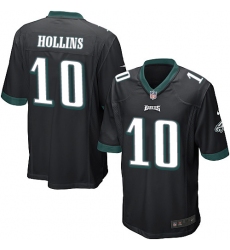 Men's Nike Philadelphia Eagles #10 Mack Hollins Game Black Alternate NFL Jersey