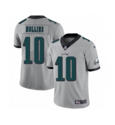 Men's Philadelphia Eagles #10 Mack Hollins Limited Silver Inverted Legend Football Jersey