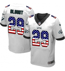 Men's Nike Philadelphia Eagles #29 LeGarrette Blount White Road USA Flag Fashion NFL Jersey