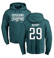 Nike Philadelphia Eagles #29 LeGarrette Blount Green Super Bowl LII Champions Pullover Hoodie