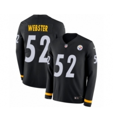 Youth Nike Pittsburgh Steelers #52 Mike Webster Limited Black Therma Long Sleeve NFL Jersey