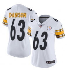 Women's Nike Pittsburgh Steelers #63 Dermontti Dawson White Vapor Untouchable Limited Player NFL Jersey