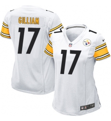 Women's Nike Pittsburgh Steelers #17 Joe Gilliam Game White NFL Jersey
