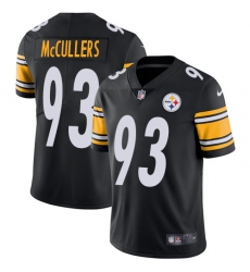 Youth Nike Pittsburgh Steelers #93 Dan McCullers Black Team Color Vapor Untouchable Limited Player NFL Jersey