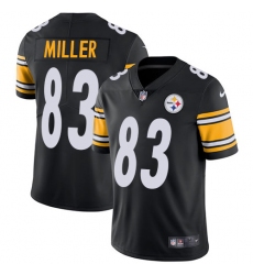 Men's Nike Pittsburgh Steelers #83 Heath Miller Black Team Color Vapor Untouchable Limited Player NFL Jersey