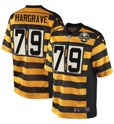 Youth Nike Pittsburgh Steelers #79 Javon Hargrave Elite Yellow/Black Alternate 80TH Anniversary Throwback NFL Jersey