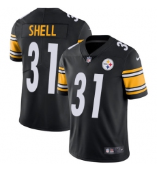 Youth Nike Pittsburgh Steelers #31 Donnie Shell Black Team Color Vapor Untouchable Limited Player NFL Jersey