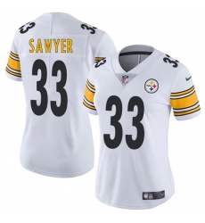 Women's Pittsburgh Steelers #33 Jack Sawyer White 2025 Draft Vapor Untouchable Limited Football Stitched Jersey(Run Small)