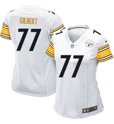 Women's Nike Pittsburgh Steelers #77 Marcus Gilbert Game White NFL Jersey