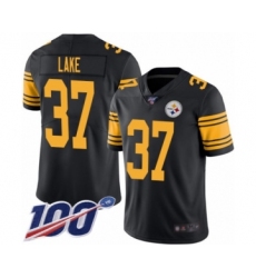 Youth Pittsburgh Steelers #37 Carnell Lake Limited Black Rush Vapor Untouchable 100th Season Football Jersey