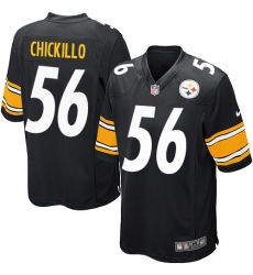 Men's Nike Pittsburgh Steelers #56 Anthony Chickillo Game Black Team Color NFL Jersey
