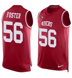 Men's Nike San Francisco 49ers #56 Reuben Foster Limited Red Player Name & Number Tank Top NFL Jersey
