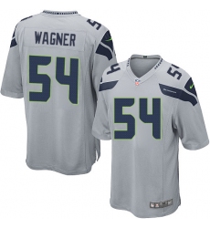Men's Nike Seattle Seahawks #54 Bobby Wagner Game Grey Alternate NFL Jersey