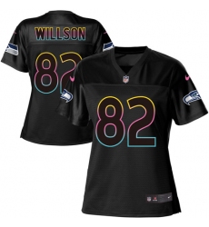 Women's Nike Seattle Seahawks #82 Luke Willson Game Black Team Color NFL Jersey