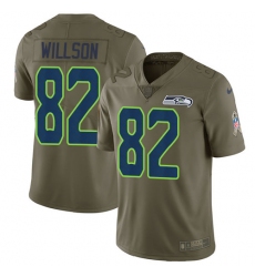 Youth Nike Seattle Seahawks #82 Luke Willson Limited Olive 2017 Salute to Service NFL Jersey