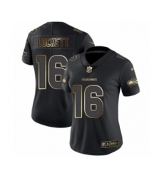 Women's Seattle Seahawks #16 Tyler Lockett Black Gold Vapor Untouchable Limited Football Jersey
