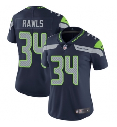 Women's Nike Seattle Seahawks #34 Thomas Rawls Steel Blue Team Color Vapor Untouchable Limited Player NFL Jersey