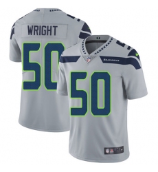 Men's Nike Seattle Seahawks #50 K.J. Wright Grey Alternate Vapor Untouchable Limited Player NFL Jersey