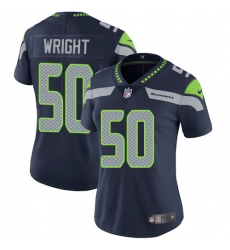 Women's Nike Seattle Seahawks #50 K.J. Wright Steel Blue Team Color Vapor Untouchable Limited Player NFL Jersey