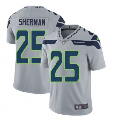 Men's Nike Seattle Seahawks #25 Richard Sherman Grey Alternate Vapor Untouchable Limited Player NFL Jersey
