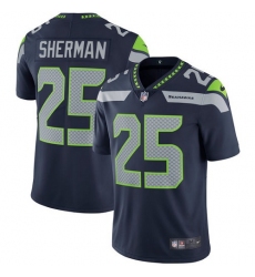 Men's Nike Seattle Seahawks #25 Richard Sherman Steel Blue Team Color Vapor Untouchable Limited Player NFL Jersey