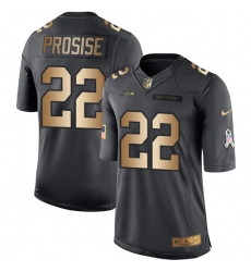 Youth Nike Seattle Seahawks #22 C. J. Prosise Limited Black/Gold Salute to Service NFL Jersey