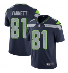 Youth Nike Seattle Seahawks #81 Nick Vannett Elite Steel Blue Team Color NFL Jersey