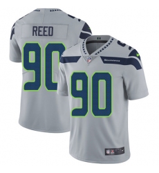Youth Nike Seattle Seahawks #90 Jarran Reed Grey Alternate Vapor Untouchable Limited Player NFL Jersey