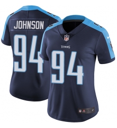 Women's Nike Tennessee Titans #94 Austin Johnson Navy Blue Alternate Vapor Untouchable Limited Player NFL Jersey