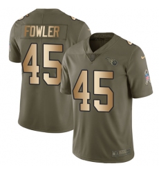 Youth Nike Tennessee Titans #45 Jalston Fowler Limited Olive/Gold 2017 Salute to Service NFL Jersey