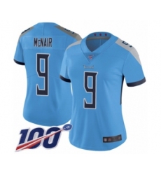 Women's Tennessee Titans #9 Steve McNair Light Blue Alternate Vapor Untouchable Limited Player 100th Season Football Jersey