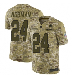 Men's Nike Washington Redskins #24 Josh Norman Burgundy Limited Camo 2018 Salute to Service NFL Jersey