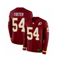 Men's Nike Washington Redskins #54 Mason Foster Limited Burgundy Therma Long Sleeve NFL Jersey
