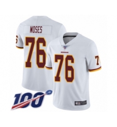 Men's Washington Redskins #76 Morgan Moses White Vapor Untouchable Limited Player 100th Season Football Jersey