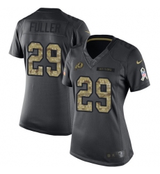Women's Nike Washington Redskins #29 Kendall Fuller Limited Black 2016 Salute to Service NFL Jersey