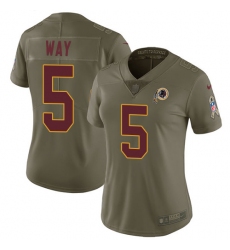 Women's Nike Washington Redskins #5 Tress Way Limited Olive 2017 Salute to Service NFL Jersey