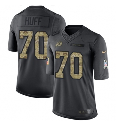 Youth Nike Washington Redskins #70 Sam Huff Limited Black 2016 Salute to Service NFL Jersey