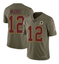 Youth Nike Washington Redskins #12 Colt McCoy Limited Olive 2017 Salute to Service NFL Jersey