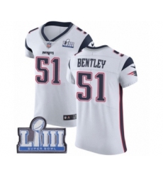 Men's Nike New England Patriots #51 Ja'Whaun Bentley White Vapor Untouchable Elite Player Super Bowl LIII Bound NFL Jersey
