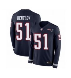 Youth Nike New England Patriots #51 Ja'Whaun Bentley Limited Navy Blue Therma Long Sleeve NFL Jersey