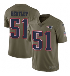 Youth Nike New England Patriots #51 Ja'Whaun Bentley Limited Olive 2017 Salute to Service NFL Jersey