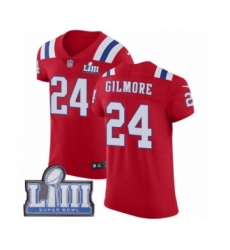 Men's Nike New England Patriots #24 Stephon Gilmore Red Alternate Vapor Untouchable Elite Player Super Bowl LIII Bound NFL Jersey