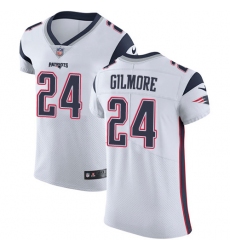 Men's Nike New England Patriots #24 Stephon Gilmore White Vapor Untouchable Elite Player NFL Jersey