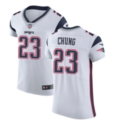 Men's Nike New England Patriots #23 Patrick Chung White Vapor Untouchable Elite Player NFL Jersey