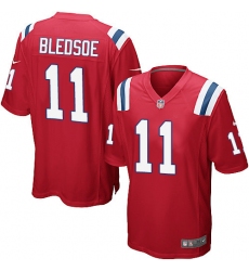 Men's Nike New England Patriots #11 Drew Bledsoe Game Red Alternate NFL Jersey