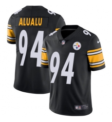 Men's Nike Pittsburgh Steelers #94 Tyson Alualu Black Team Color Vapor Untouchable Limited Player NFL Jersey